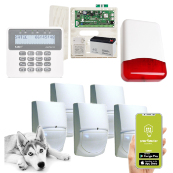 ZESTAW ALARMOWY SATEL PERFECTA 16 SET-A 5 CZUJEK SWAN QUAD + PRF-LCD + SYRENA TI700